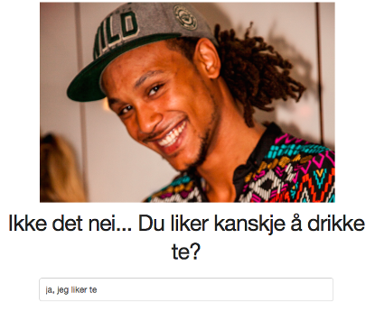 bilde av dialog i chatboten