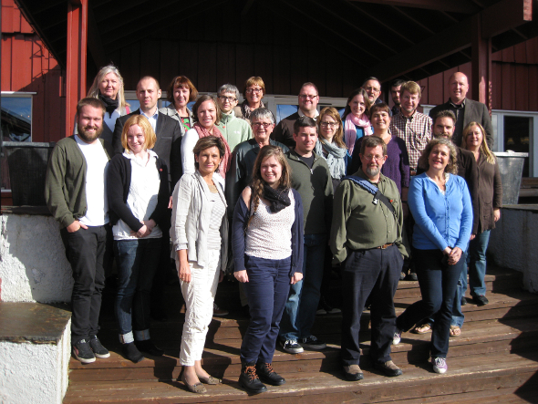 Workshop participants outside Fefor Høifjellshotell